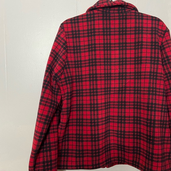 Northern Reflections Women’s Size XL Red Black Plaid Full Zip Sweater - Picture 6 of 6